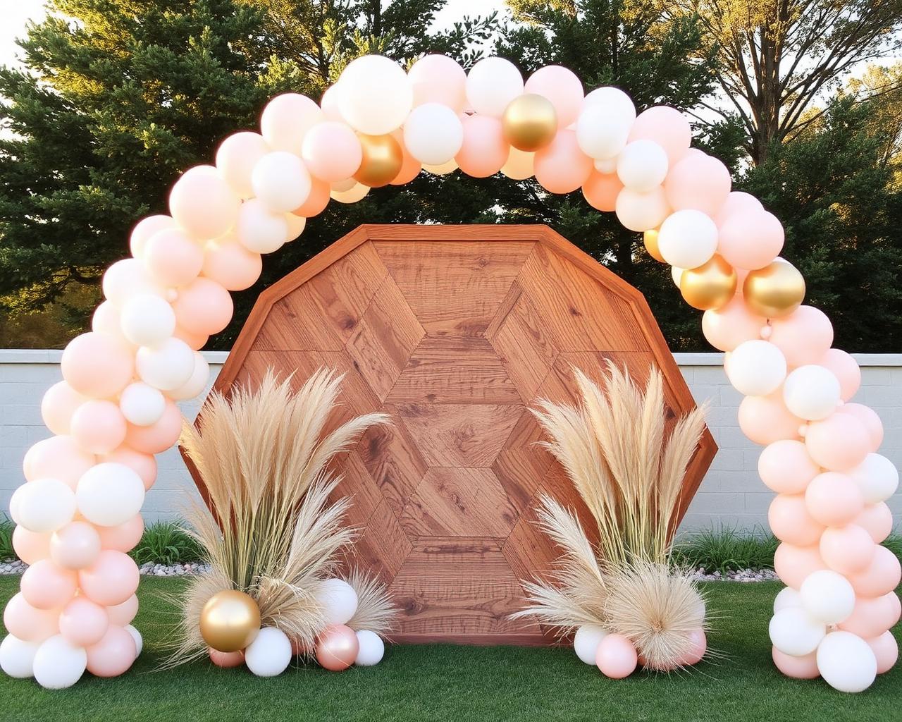 Halfmoon balloon backdrop